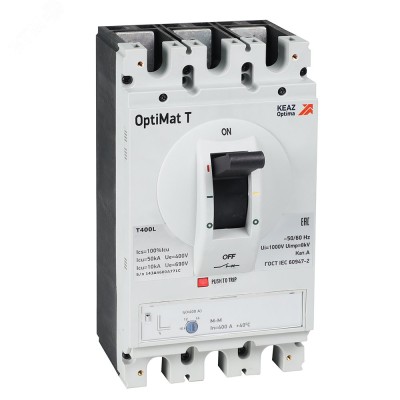 Выключатель автоматический OptiMat T400M TM 315 A 3P