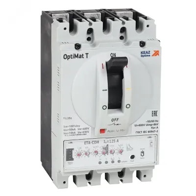 Выключатель автоматический OptiMat T125L ETA-COM 125 A 4P