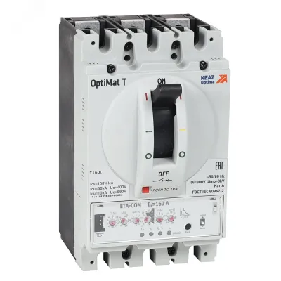 Выключатель автоматический OptiMat T160L ETA-COM 160 A 4P