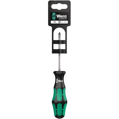 Отвертка крестовая 355 PZ SB PZ 1X80 мм с держателем-еврослот