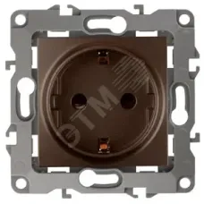 12-2101-13 ЭРА Розетка 2P+E Schuko, 16A-250В, IP20, Эра12, бронза (10/100/2500)