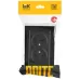 BRITE Розетка 2-местная без заземления с защитными шторками 10А в сборе РСш12-2-БрЧ черный IEK
