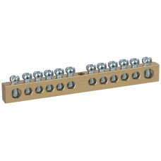 Шина ЭРА NO-122-32 PEN земля-ноль 8х12мм 12/1 латунная крепеж по центру