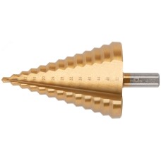 Сверло ступенчатое HSS по металлу, 13 ступеней 4-8-12-16-20-24-28-32-36-40-44-48-52 мм