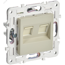 SKANDY Розетка компьютерная двойная RJ45 кат.6 SK-K04B бежевый IEK