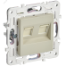 SKANDY Розетка компьютерная двойная RJ45 кат.6 SK-K04B бежевый IEK