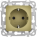 FLITE Розетка с заземлением с защитными шторками безвинтовое крепление 16А РСш11-1-ФлО оливковый IEK