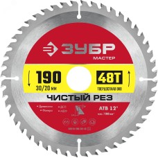 Диск пильный по дереву Чистый рез, 190X30/20 мм, 48T