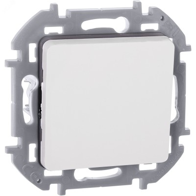 Выключатель 1-клавишный самовозвартный с нормально-открытым контактом 6А безвинтовое крепление белый INSPIRIA