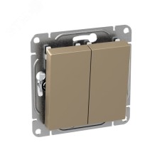 Механизм выключателя. двухклавишный. кнопочный. шампань Эпика EKF