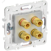 SKANDY Аудиорозетка 4-местная SK-A01S серебряный IEK