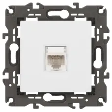 Розетка ЭРА Elegance 14-3107-01М RJ45, белый матовый