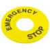 Табличка для кнопок 22 мм EMERGENCY STOP