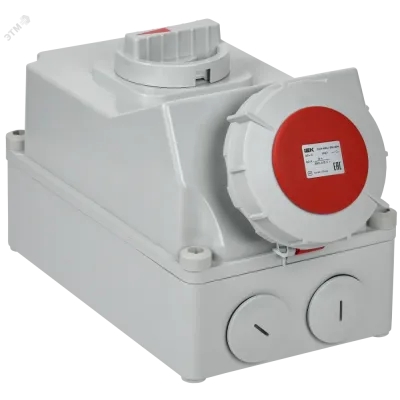 Розетка с механической блокировкой ССИ-834 63А 6ч 380В 3P+PE IP67 IEK
