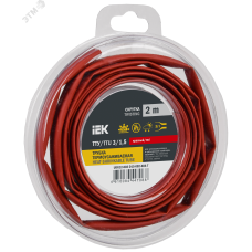 Трубка термоусадочная ТТУ нг-LS 3/1,5 красная (2м/упак) IEK