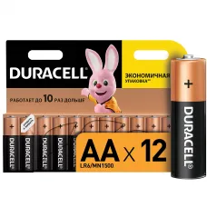 Duracell батарейки щелочные размера AA, 12 шт. в упаковке