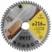 Диск пильный для циркулярных пил по дереву 216 х 32/30 х 60T