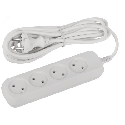 Удлинитель электрический ЭРА UDL-10-450 Greenline 4 розетки без заземления 5м ПВС 2x0.75мм2