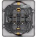 Розетка 2-местная с заземлением без защитных шторок 16А в сборе антрацит INSPIRIA