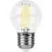 Лампа светодиодная, (9W) 230V E27 4000K прозрачная, LB-509