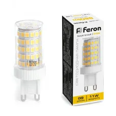 Лампа светодиодная, (11W) 230V G9 2700K JCD, LB-435