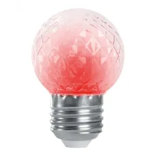 Лампа-строб, (1W) 230V E27 красный G45 , LB-377