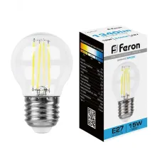 Лампа светодиодная, (15W) 230V E27 6400K прозрачная, LB-515