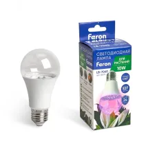 Лампа светодиодная для растений, А60 (10W) 230V E27, красно-синий спектр LB-7060
