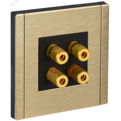 FORTE&PIANO Аудиорозетка 4-местная FP639M металл шампань IEK