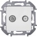 Розетка двойная TV+SAT тип звезда двухкабельная белый INSPIRIA