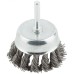 Кордщетка, тип ''чашка'', со штифтом, стальная витая проволока 65 мм