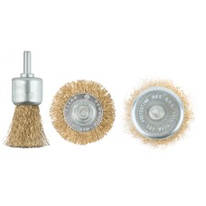 Корщетки со штифтом, набор 3 шт (колесо 50 мм / чашка 50 мм / венчик 25 мм)