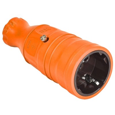 Розетка переносная РБп14-1-0м IP20 оранжевая OMEGA