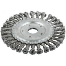 Кордщетка, тип ''колесо'', посадочный диаметр 22.2 мм, стальная витая проволока 150 мм