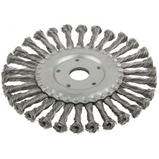 Кордщетка, тип ''колесо'', посадочный диаметр 22.2 мм, стальная витая проволока 180 мм