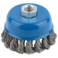 Кордщетка, тип ''чашка'', гайка М14, стальная витая проволока 75 мм