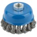 Кордщетка, тип ''чашка'', гайка М14, стальная витая проволока 75 мм