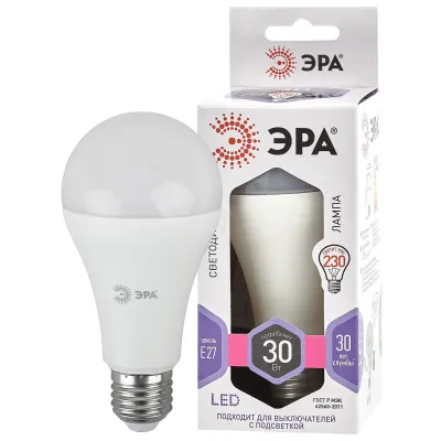 Лампочка светодиодная ЭРА STD LED A65-30W-860-E27 E27 / Е27 30Вт груша холодный дневной свет