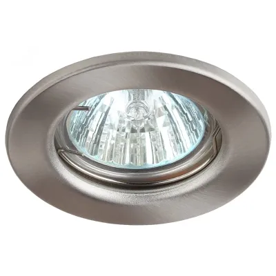 ST1 SN Светильник ЭРА штампованный MR16,12V/220V, 50W сатин никель (100/3000)
