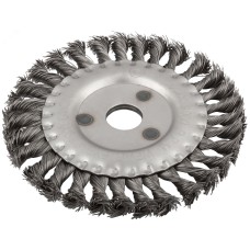Кордщетка дисковая прямая, посадочный диаметр 22.2 мм, стальная витая проволока 150 мм