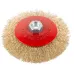 Корщетка-колесо с наклоном, гайка М14, стальная латунированная волнистая проволока 125 мм, блистер