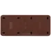 Розетка Intro Quadro 2-206-10 с заземлением трехместная 3х2P+E, 16А-250В, IP20, ОУ, венге