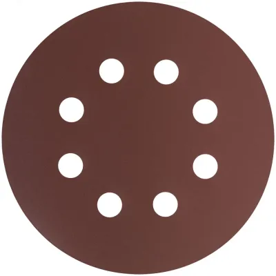 Круги шлифовальные с отверстиями (липучка), алюминий-оксидные, 125 мм, 5 шт Р 1000 гибкая -14А