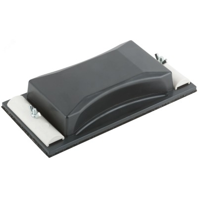 Держатель д/наждачной бумаги. пластиковый с металлическим прижимом, черный 210х105 мм
