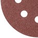 Круги шлифовальные с отверстиями (липучка), алюминий-оксидные, 125 мм, 5 шт Р 36 гибкая -14А