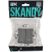 SKANDY Выключатель жалюзи 10А SK-V12Gr серый IEK