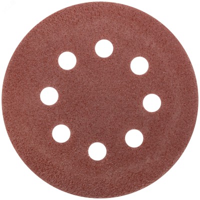 Круги шлифовальные с отверстиями (липучка), алюминий-оксидные, 125 мм, 5 шт Р 40 гибкая -14А