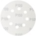 Круги шлифовальные с отверстиями (липучка), алюминий-оксидные, 125 мм, 5 шт Р 100 гибкая -14А