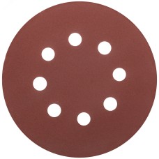 Круги шлифовальные с отверстиями (липучка), алюминий-оксидные, 125 мм, 5 шт Р 240 гибкая -14А