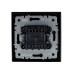 BRITE Выключатель двухклавишный 10А в сборе ВСР10-2-0-БрЧ черный IEK
